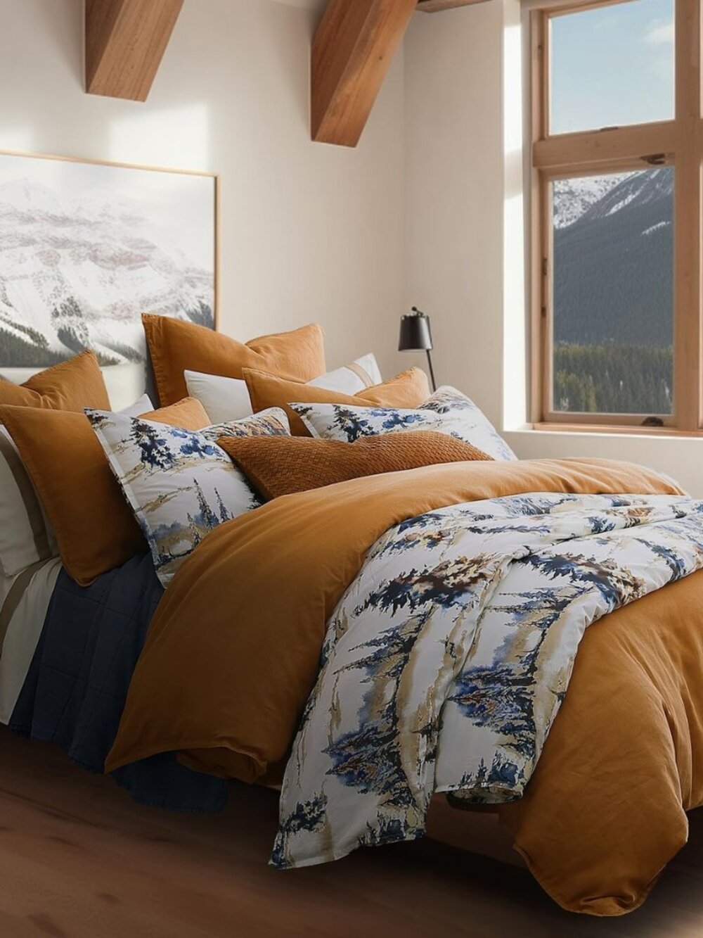 Cabin Bedding Acadia 3 Piece Queen Pine Trees Comforter Set